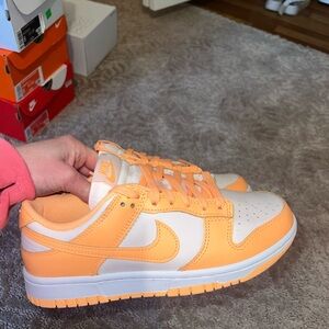 Nike Dunk Low Orange and White Sneakers